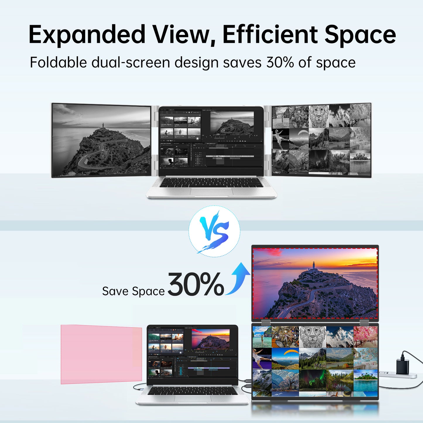 Innoview 15.6" portable dual monitor