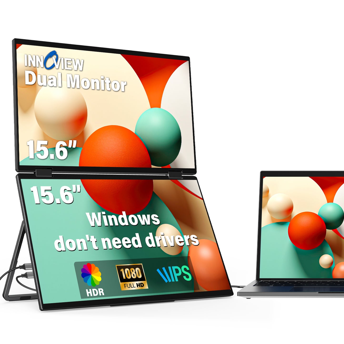 Innoview 15.6" portable dual monitor