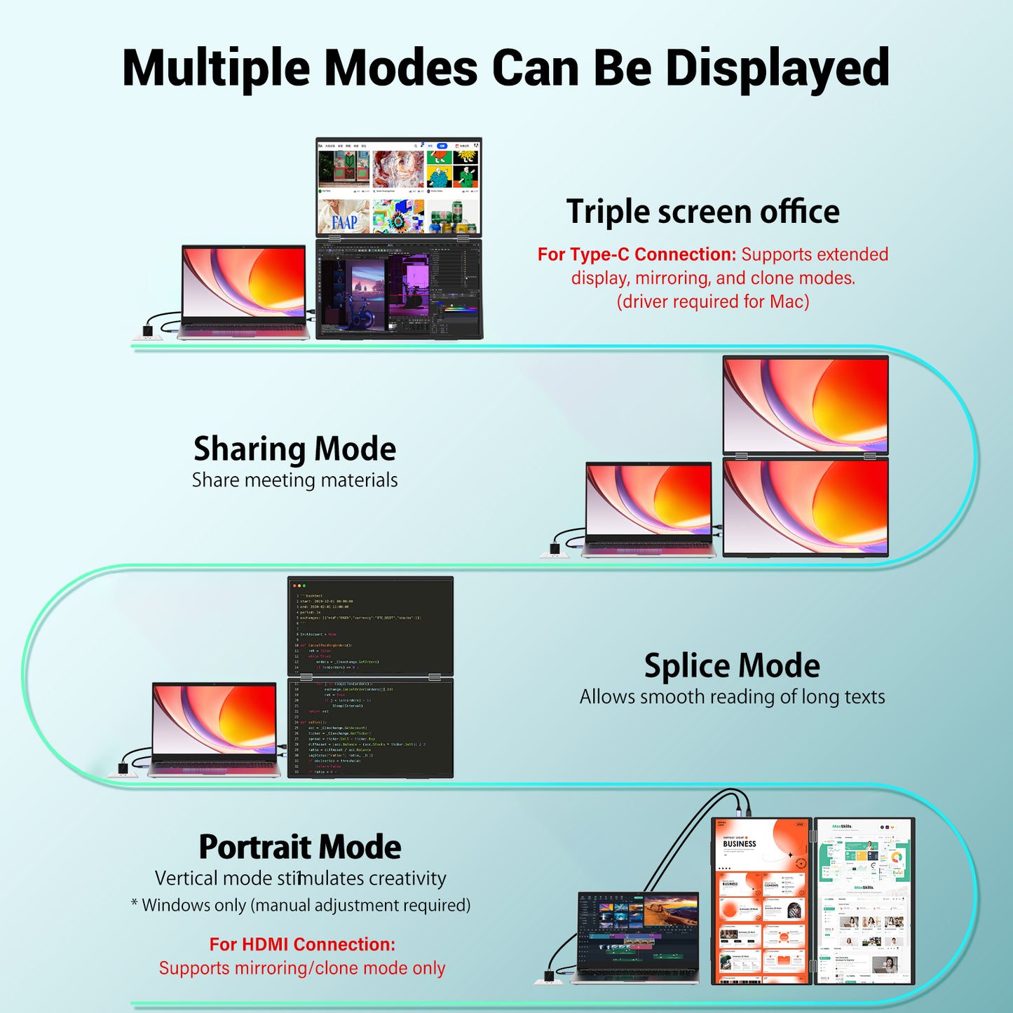 Innoview 15.6" portable dual monitor