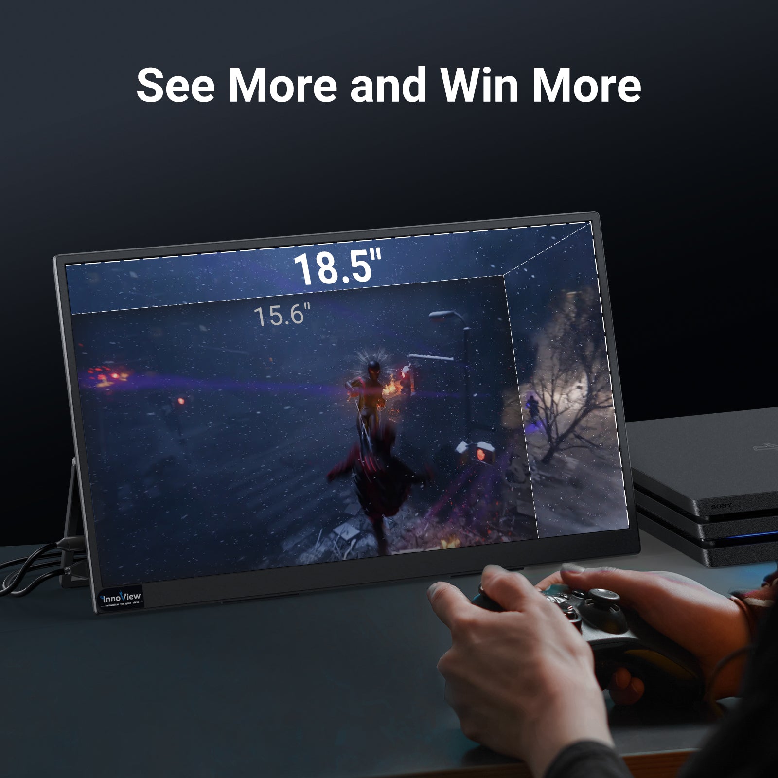 18.5 Inch 99%sRGB 1080P IPS Large Portable Monitor – InnoView Monitor
